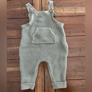 Kids Organic Knit Overalls in Green Little Planet 3M